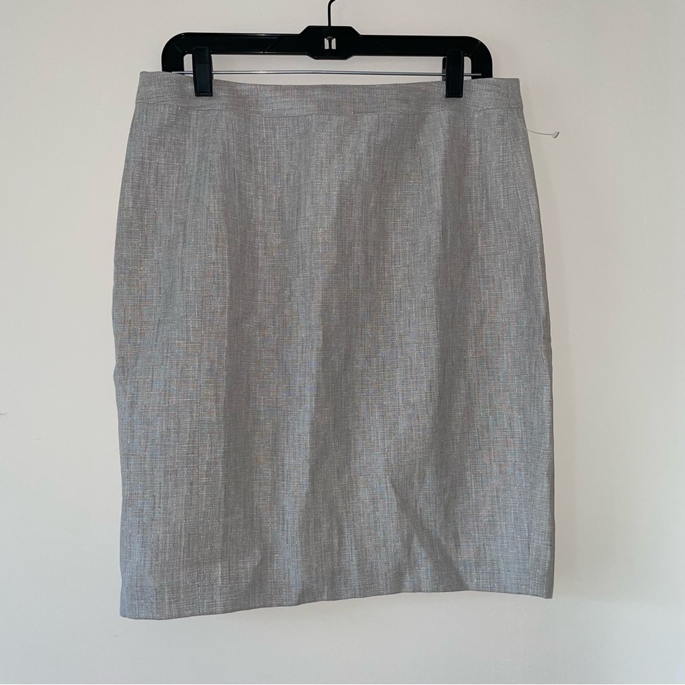 Reiss Virginia Skirt Wool and Linen Pencil Skirt Size 10